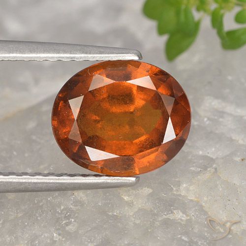 2.46ct Natürlicher Mitteldunkles Orange Hessonit-Granat, Oval, VS-SI