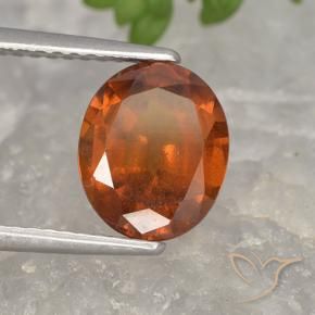 9,17 ctw natürlicher Mitteldunkles Orange Hessonit-Granat, Oval, VS-SI