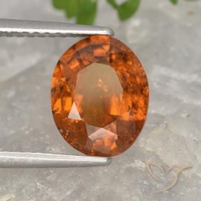 9,17 ctw natürlicher Mitteldunkles Orange Hessonit-Granat, Oval, VS-SI