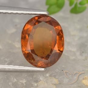 9,17 ctw natürlicher rötlich-orange Hessonit-Granat, Oval, VS-SI