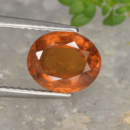 2.04ct Natürlicher Mitteldunkles Orange Hessonit-Granat, Oval, VS-SI