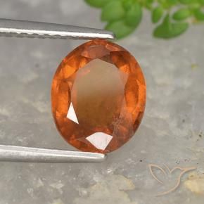 9,17 ctw natürlicher Mitteldunkles Orange Hessonit-Granat, Oval, VS-SI