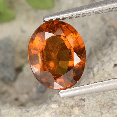 2.07ct Natürlicher Mitteldunkles Orange Hessonit-Granat, Oval, VS-SI