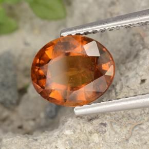 9,17 ctw natürlicher Mitteldunkles Orange Hessonit-Granat, Oval, VS-SI