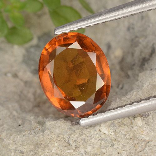 2.10ct Natürlicher tieforange Hessonit-Granat, Oval, VS
