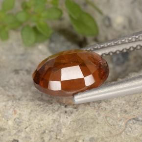 2,37 ctw natürlicher orangefarbener Hessonit, Oval Schliff, VS