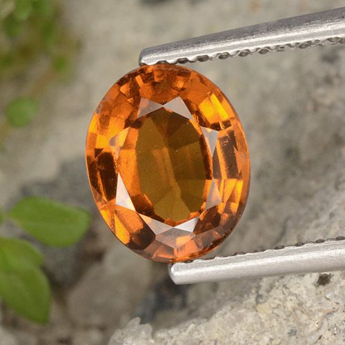 1.96ct Natürlicher Mitteldunkles Orange Hessonit-Granat, Oval, VS