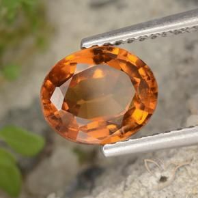 9,17 ctw natürlicher Mitteldunkles Orange Hessonit-Granat, Oval, VS