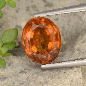 2,65 ctw natürlicher orangefarbener Hessonit, Oval Schliff, VS-SI