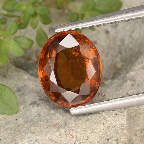 2.40ct Natürlicher tieforange Hessonit-Granat, Oval, VS-SI