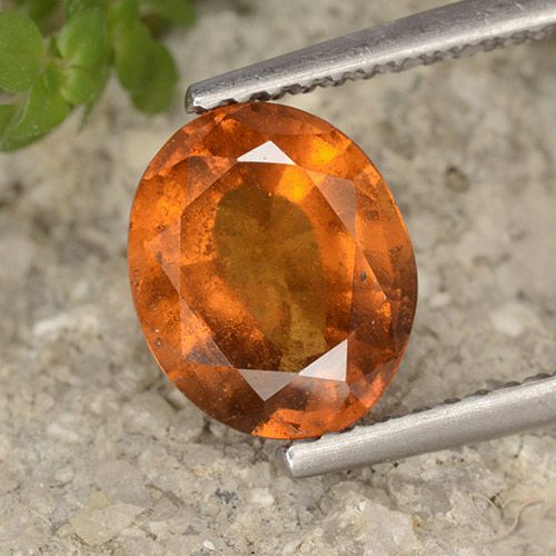 2.23ct Natürlicher tieforange Hessonit-Granat, Oval, VS-SI