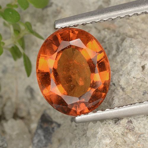 2.33ct Natürlicher Amber Orange Hessonit-Granat, Oval, VS-SI