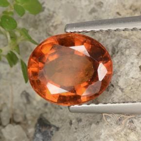 9,17 ctw natürlicher Amber Orange Hessonit-Granat, Oval, VS-SI
