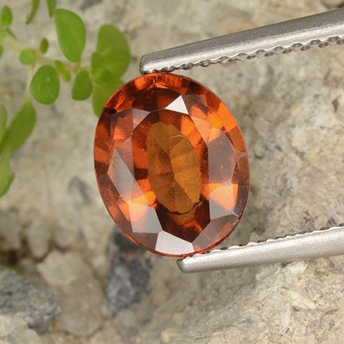 2.07ct Natürlicher Amber Orange Hessonit-Granat, Oval, VVS-VS