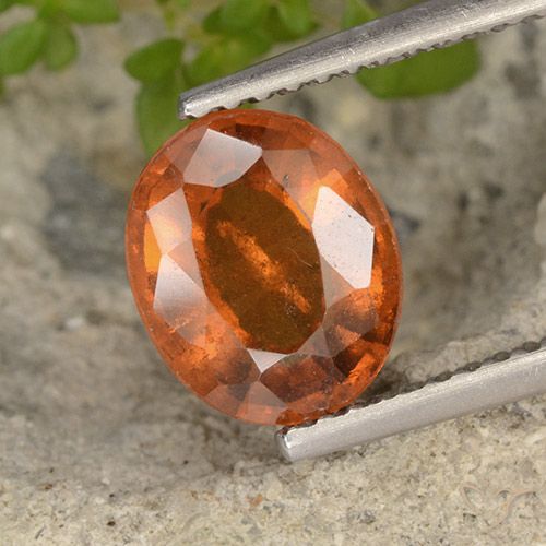 2.10ct Natürlicher Amber Orange Hessonit-Granat, Oval, VS-SI