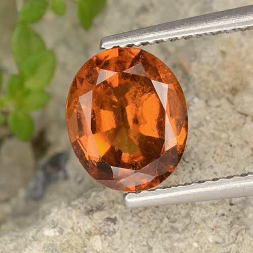 2.09ct Natürlicher Mitteldunkles Orange Hessonit-Granat, Oval, VS-SI