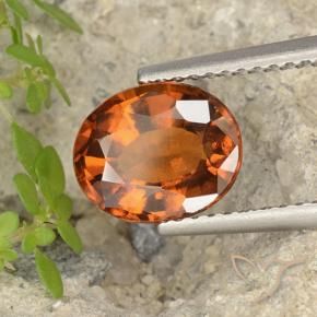 9,17 ctw natürlicher rötlich-orange Hessonit-Granat, Oval, VVS-VS