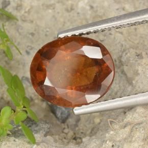 9,17 ctw natürlicher rötlich-orange Hessonit-Granat, Oval, VS-SI