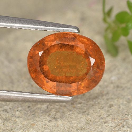 1.80ct Natürlicher Mittelorange Hessonit-Granat, Oval, VS-SI