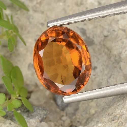 1.81ct Natürlicher Mitteldunkles Orange Hessonit-Granat, Oval, VS