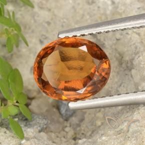 9,17 ctw natürlicher Mitteldunkles Orange Hessonit-Granat, Oval, VS