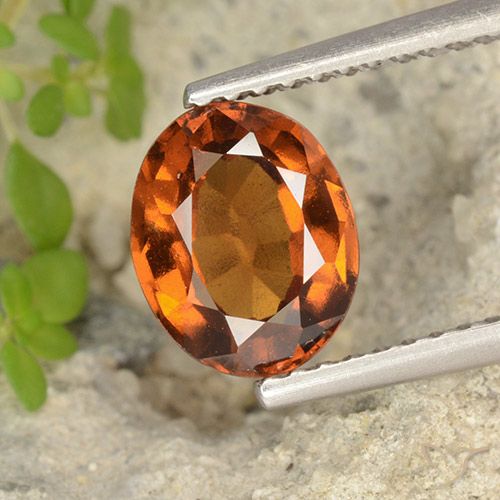 1.69ct Natürlicher Amber Orange Hessonit-Granat, Oval, VS