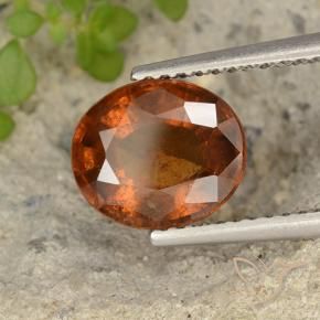 9,17 ctw natürlicher Mitteldunkles Orange Hessonit-Granat, Oval, VS-SI