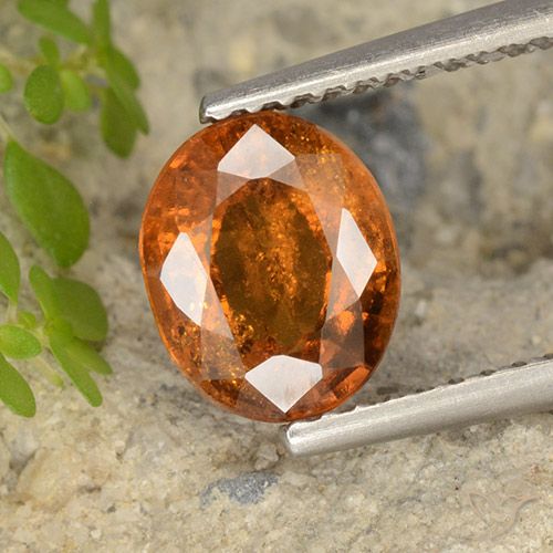 1.79ct Natürlicher tieforange Hessonit-Granat, Oval, VS-SI