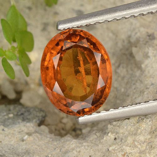 1.76ct Natürlicher Amber Orange Hessonit-Granat, Oval, VS-SI