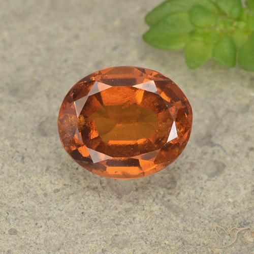 2.00ct Natürlicher tieforange Hessonit-Granat, Oval, VS-SI