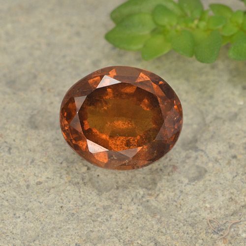 1.78ct Natürlicher Dunkelorange Hessonit-Granat, Oval, VS-SI, Photo A