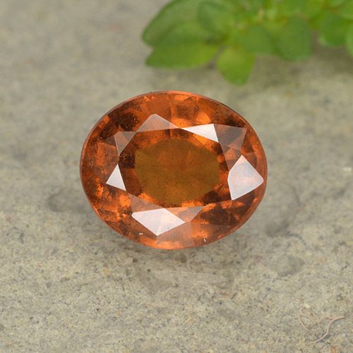 2.14ct Natürlicher Dunkelorange Hessonit-Granat, Oval, VS-SI