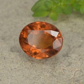 9,17 ctw natürlicher Dunkelorange Hessonit-Granat, Oval, VS-SI