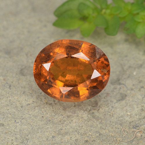 1.82ct Natürlicher Amber Orange Hessonit-Granat, Oval, VS-SI