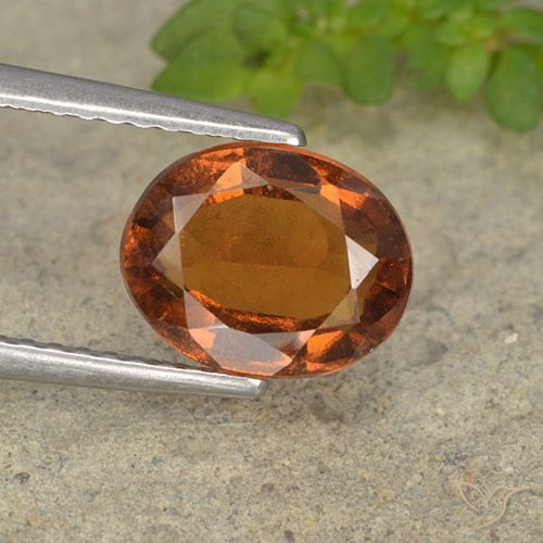 2.30ct Natürlicher tieforange Hessonit-Granat, Oval, VS-SI