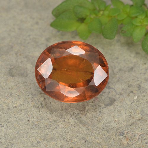 1.73ct Natürlicher Dunkelorange Hessonit-Granat, Oval, VS-SI