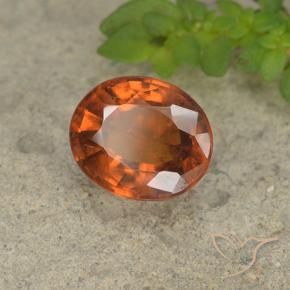 9,17 ctw natürlicher Dunkelorange Hessonit-Granat, Oval, VS-SI