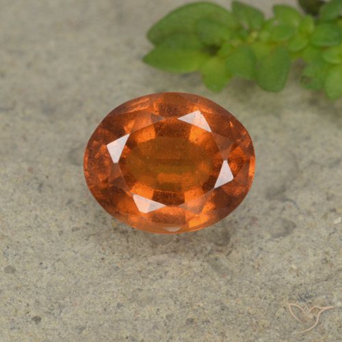 2.07ct Natürlicher tieforange Hessonit-Granat, Oval, VS-SI