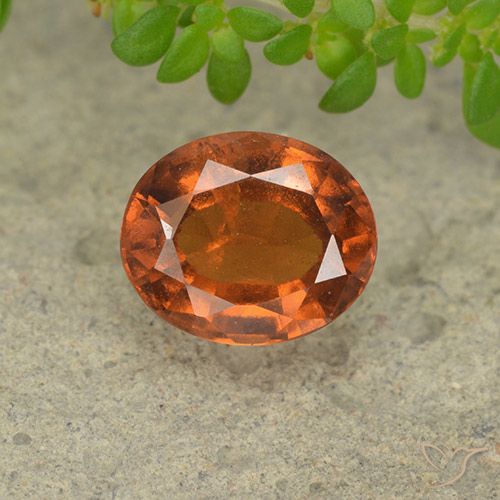 1.89ct Natürlicher tieforange Hessonit-Granat, Oval, VS-SI