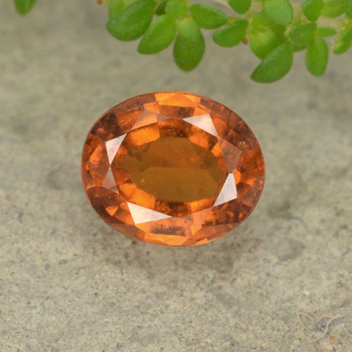 1.96ct Natürlicher Mitteldunkles Orange Hessonit-Granat, Oval, VS-SI
