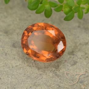 9,17 ctw natürlicher Mitteldunkles Orange Hessonit-Granat, Oval, VS-SI