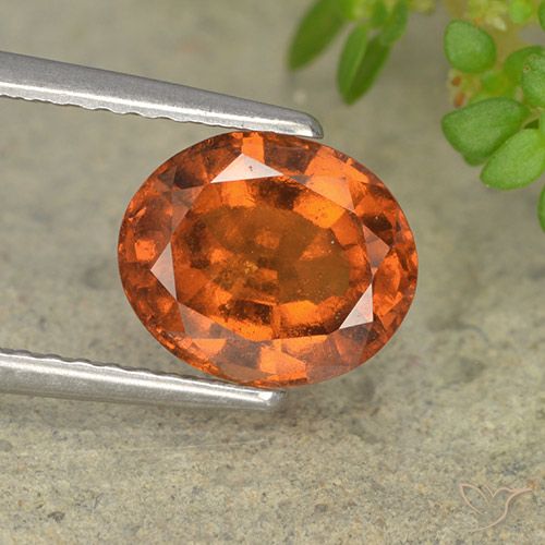 2.20ct Natürlicher tieforange Hessonit-Granat, Oval, VS-SI