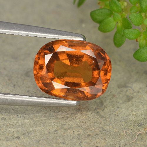 1.84ct Natürlicher Mitteldunkles Orange Hessonit-Granat, Oval, VS