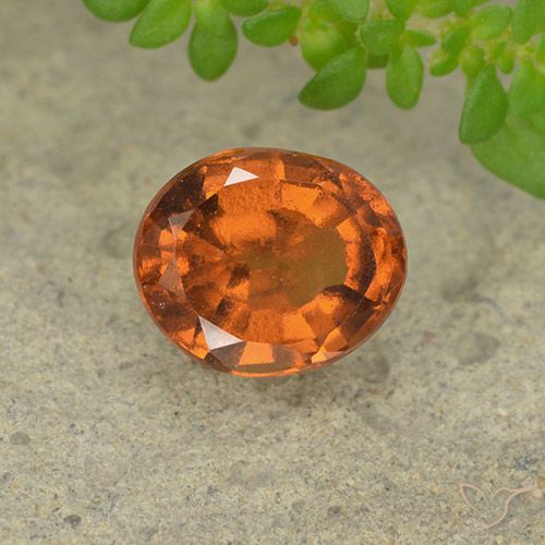 1.77ct Natürlicher tieforange Hessonit-Granat, Oval, VS