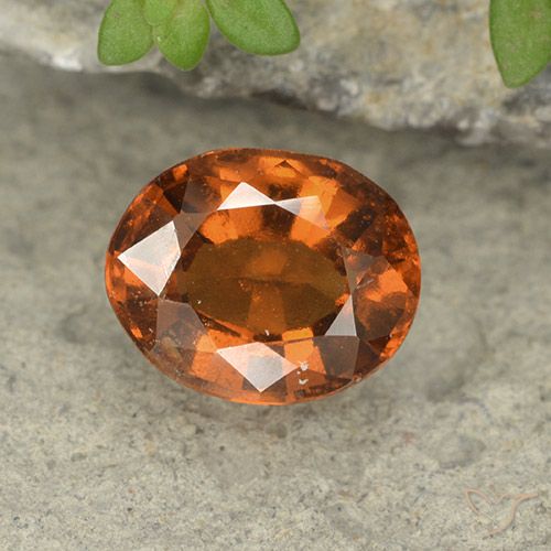 2.08ct Natürlicher tieforange Hessonit-Granat, Oval, VS