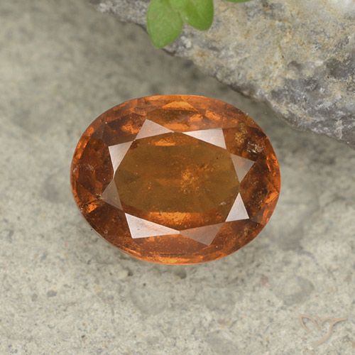 2.14ct Natürlicher Mitteldunkles Orange Hessonit-Granat, Oval, VS-SI