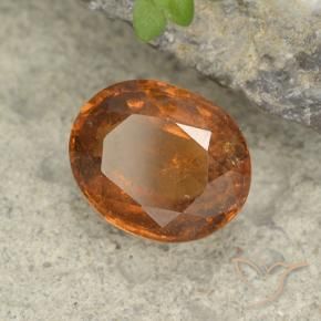 9,17 ctw natürlicher Mitteldunkles Orange Hessonit-Granat, Oval, VS-SI