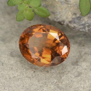 1,91 ctw natürlicher orangefarbener Hessonit, Oval Schliff, VS