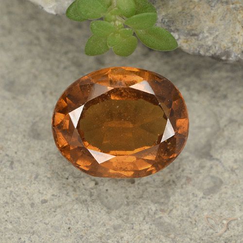 1.93ct Natürlicher Mitteldunkles Orange Hessonit-Granat, Oval, VS