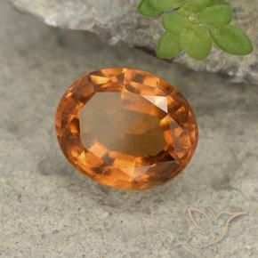 9,17 ctw natürlicher Mitteldunkles Orange Hessonit-Granat, Oval, VS